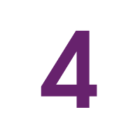 Eine große, fette lila Zahl 4 auf weißem Hintergrund mit abgerundeten Ecken, die eine nahtlose WordPress-Wartung darstellt. Eine große, fette lila Zahl 4 auf weißem Hintergrund mit abgerundeten Ecken, die eine nahtlose Wordpress-Wartung darstellt.